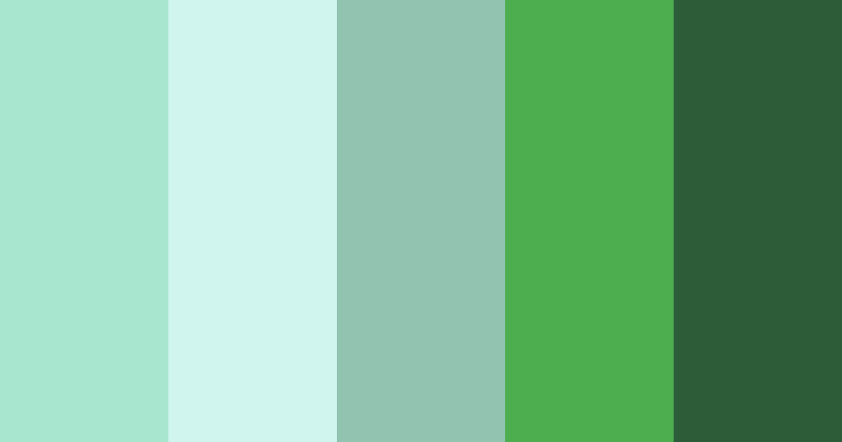 Download emerald oasis color palette PNG image (landscape)