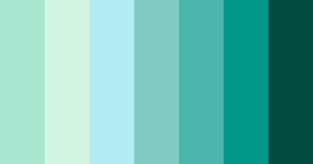 Download emerald green serenity color palette PNG image (landscape)