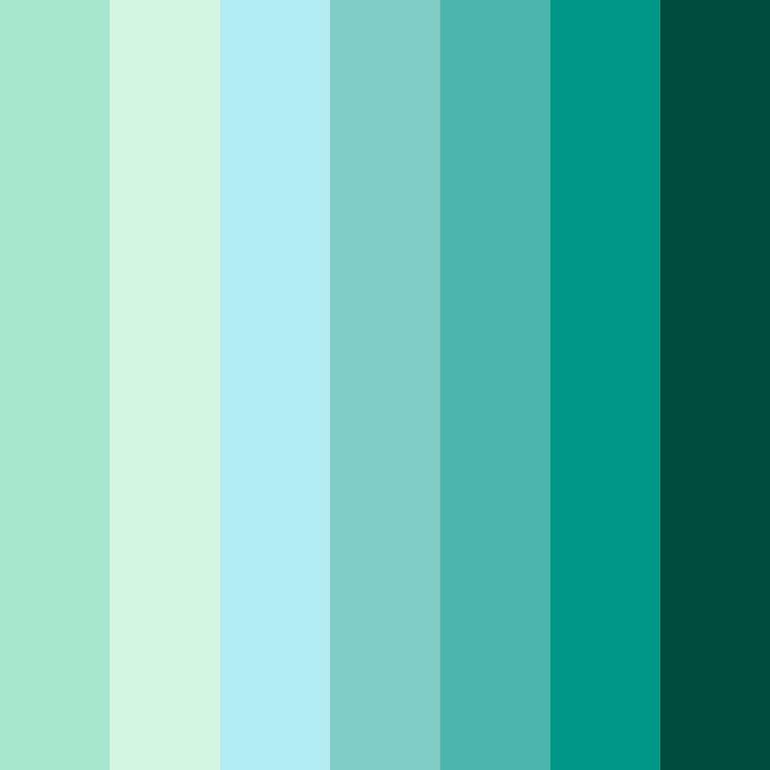 Download emerald green serenity color palette PNG image (square)