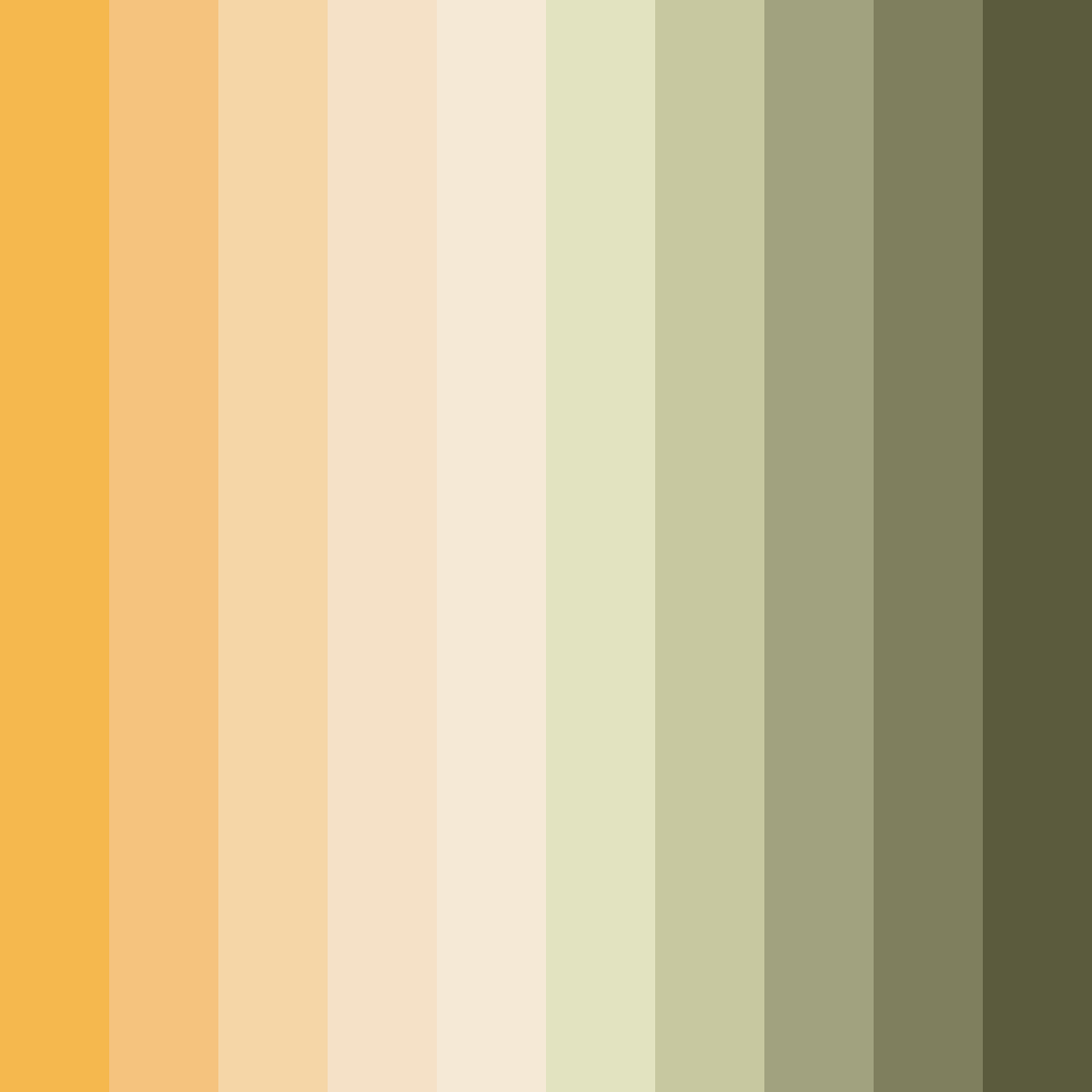 Download golden hues color palette PNG image (square)