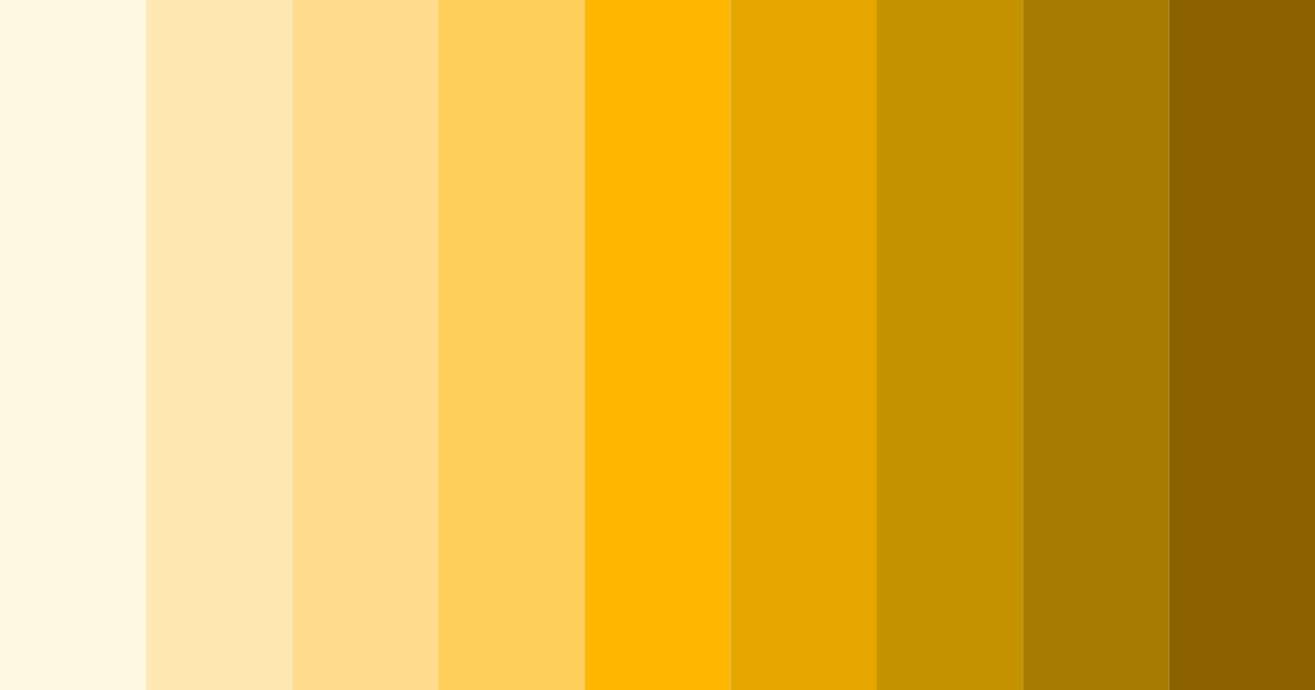 Download creamy yellow color palette PNG image (landscape)