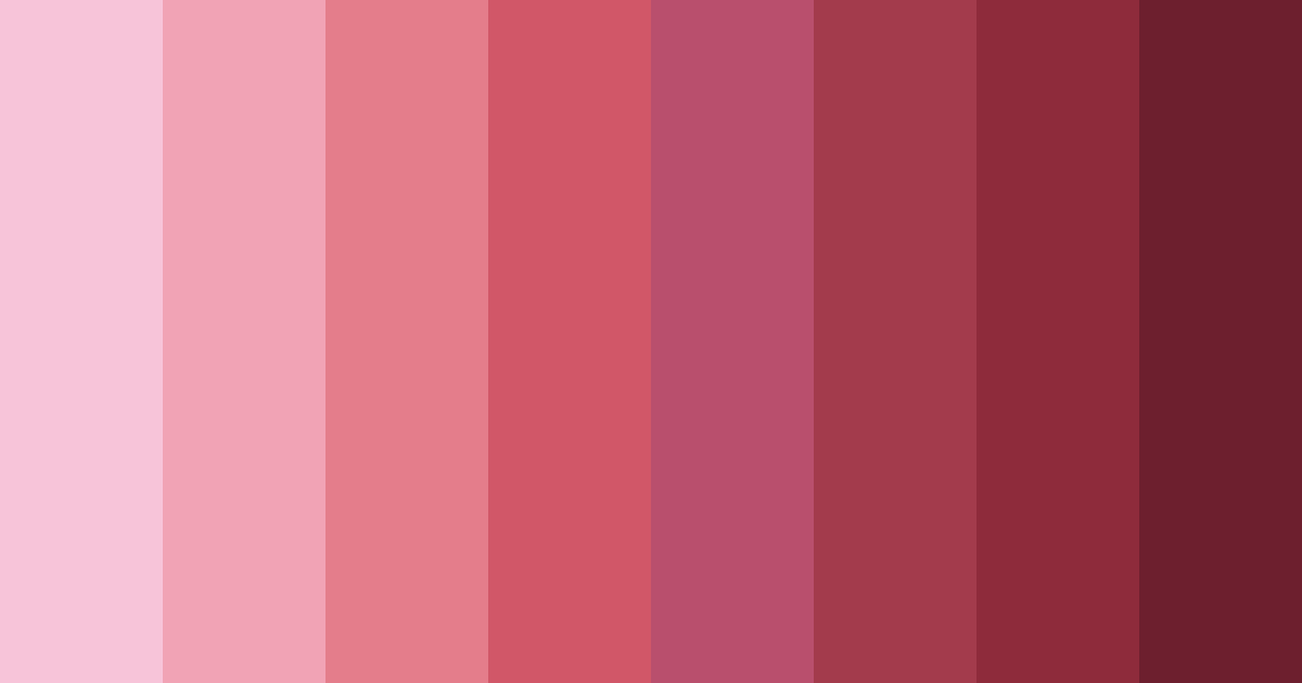 Download rose pink shades color palette PNG image (landscape)