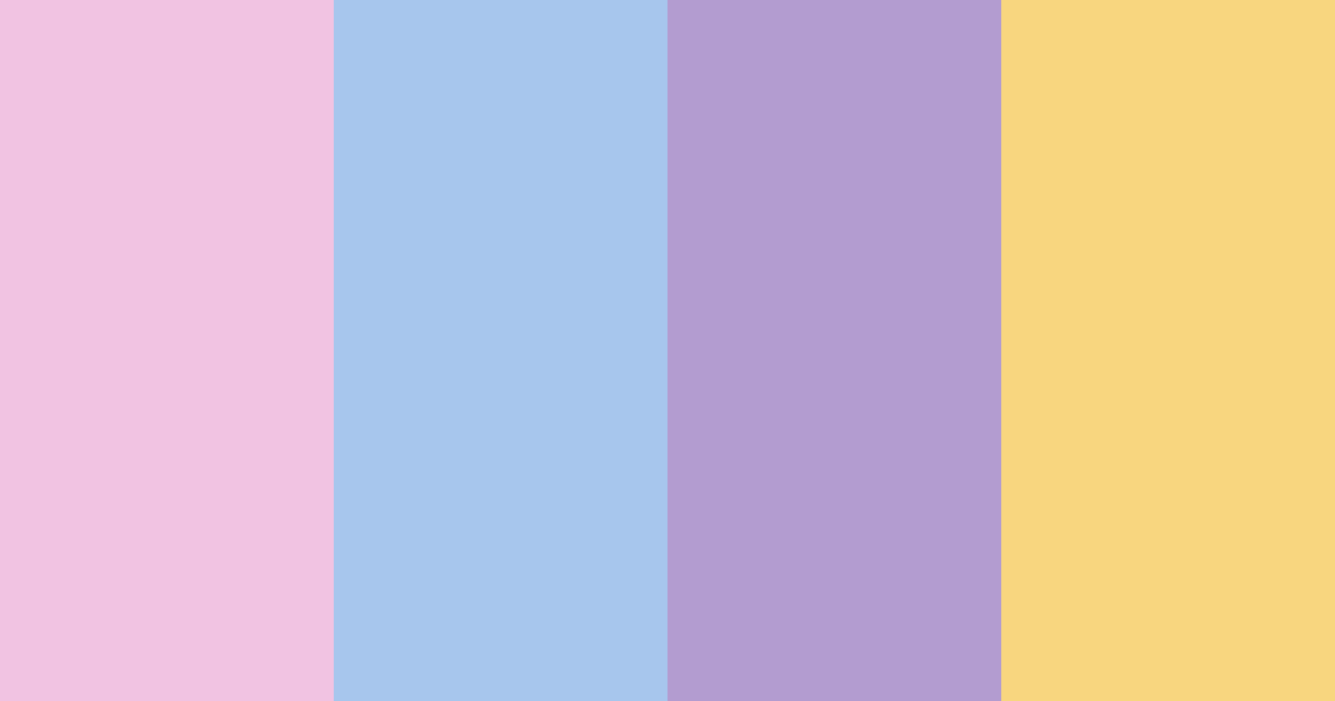 Download pastel rainbow color palette PNG image (landscape)