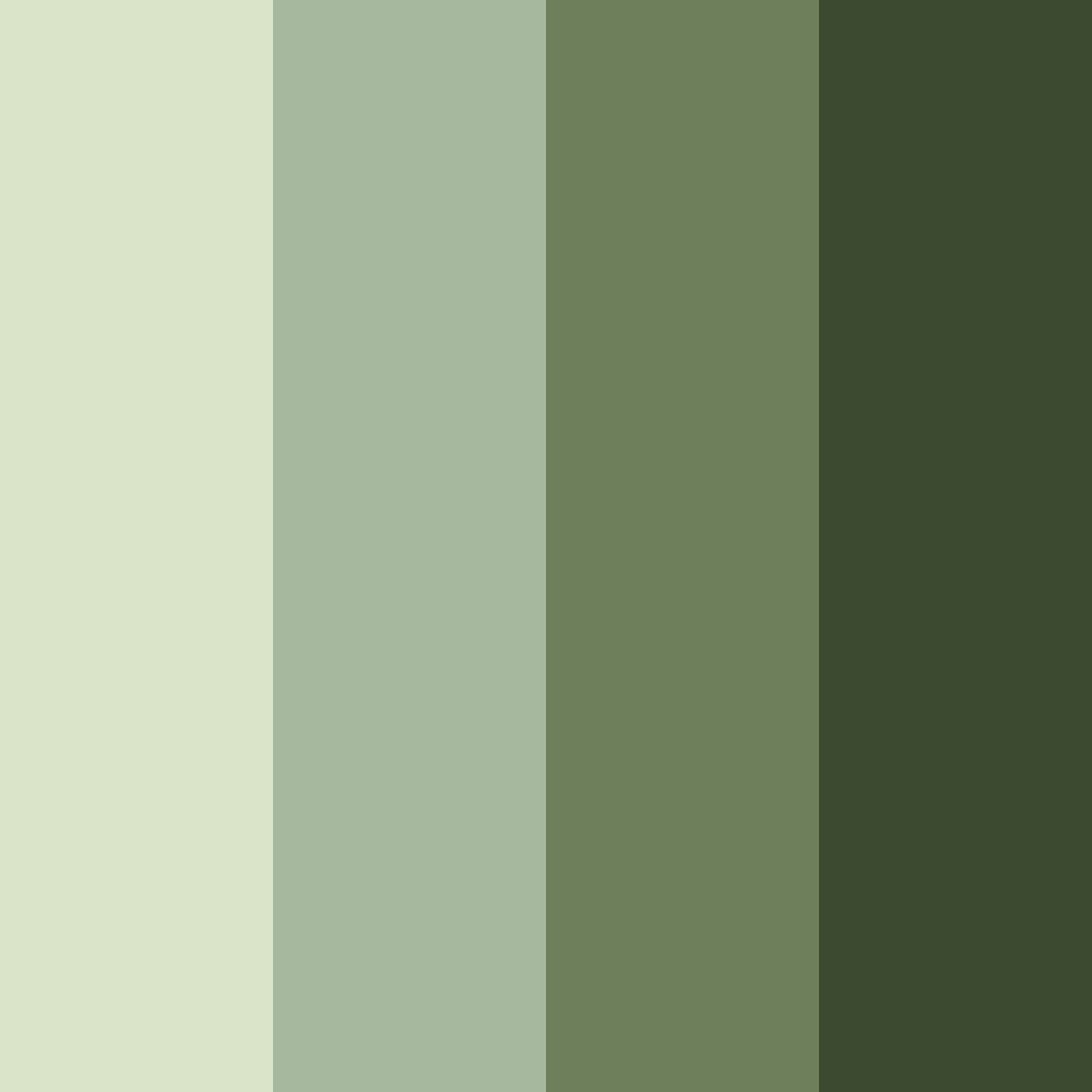 Download earthy green color palette PNG image (square)