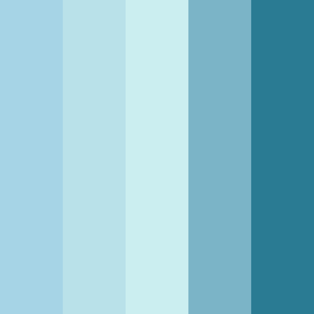 Download aqua serenity color palette PNG image (square)