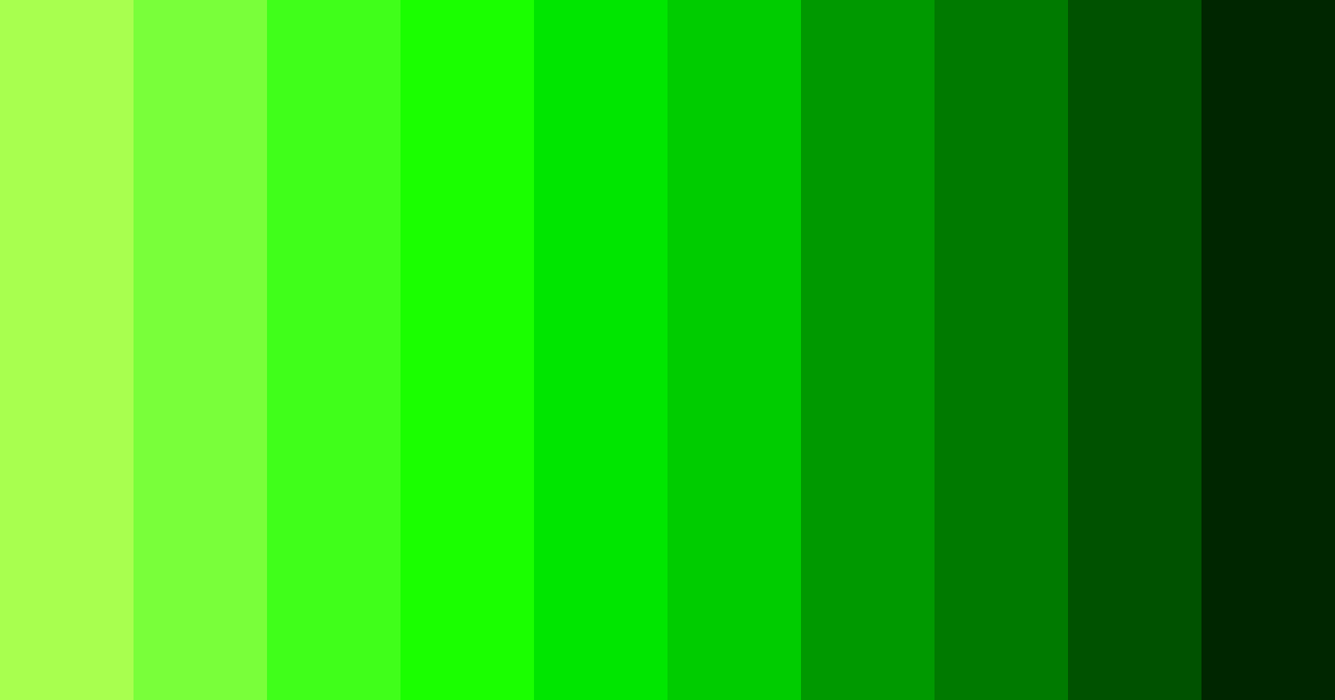 Download bright neon green color palette PNG image (landscape)