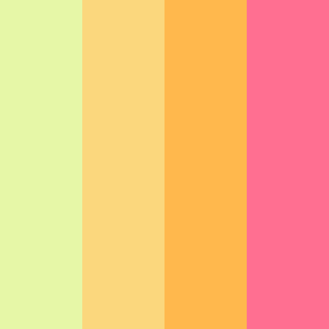 Download sunset garden color palette PNG image (square)