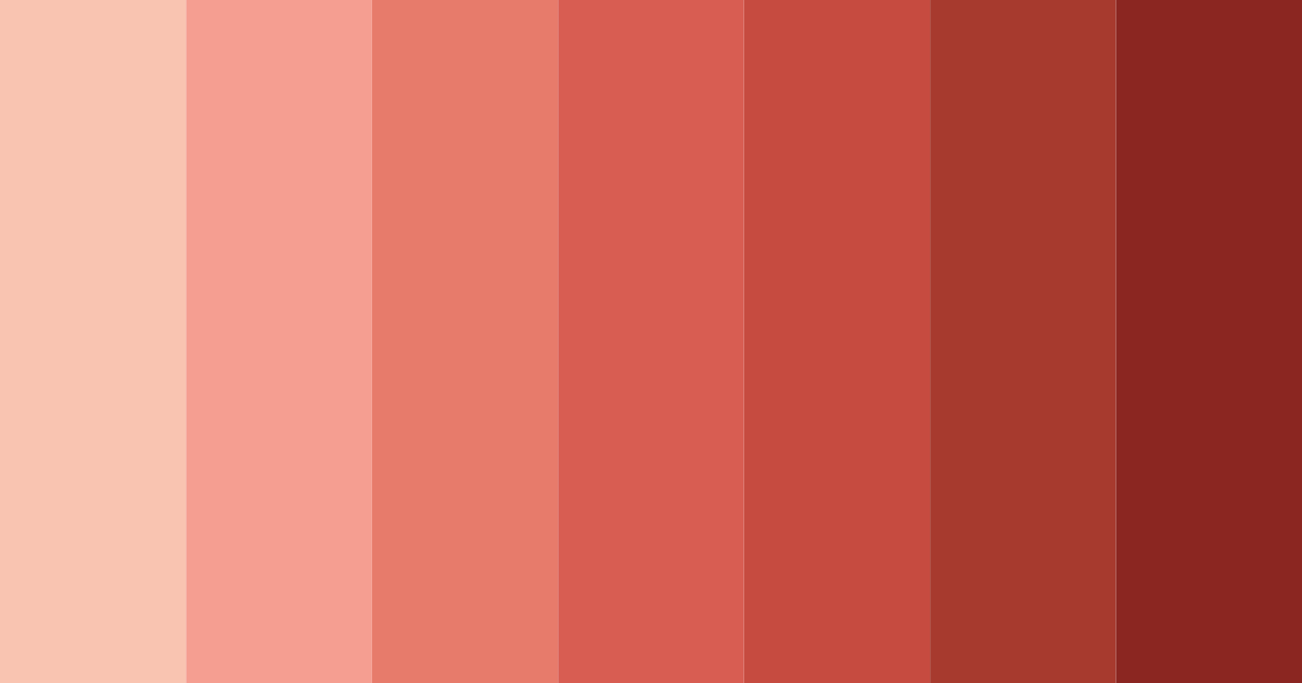 Download coral shades color palette PNG image (landscape)