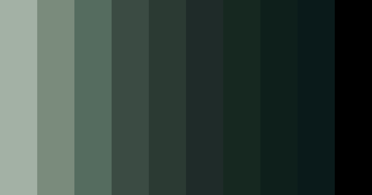 Download emerald shadow color palette PNG image (landscape)