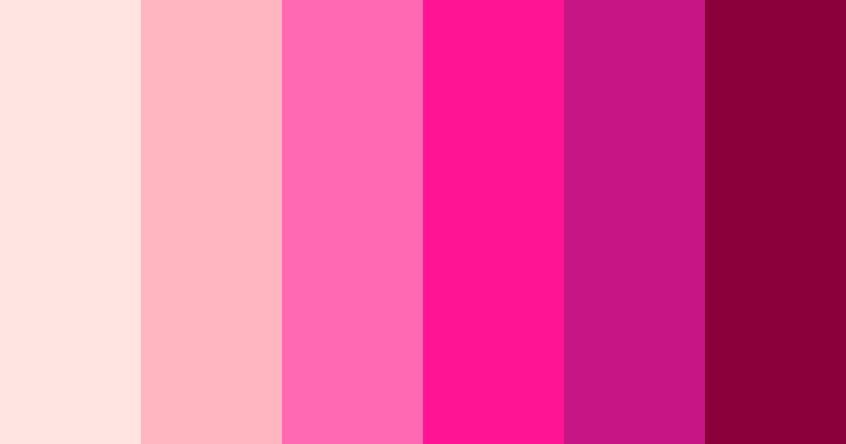 Download light pink shades color palette PNG image (landscape)
