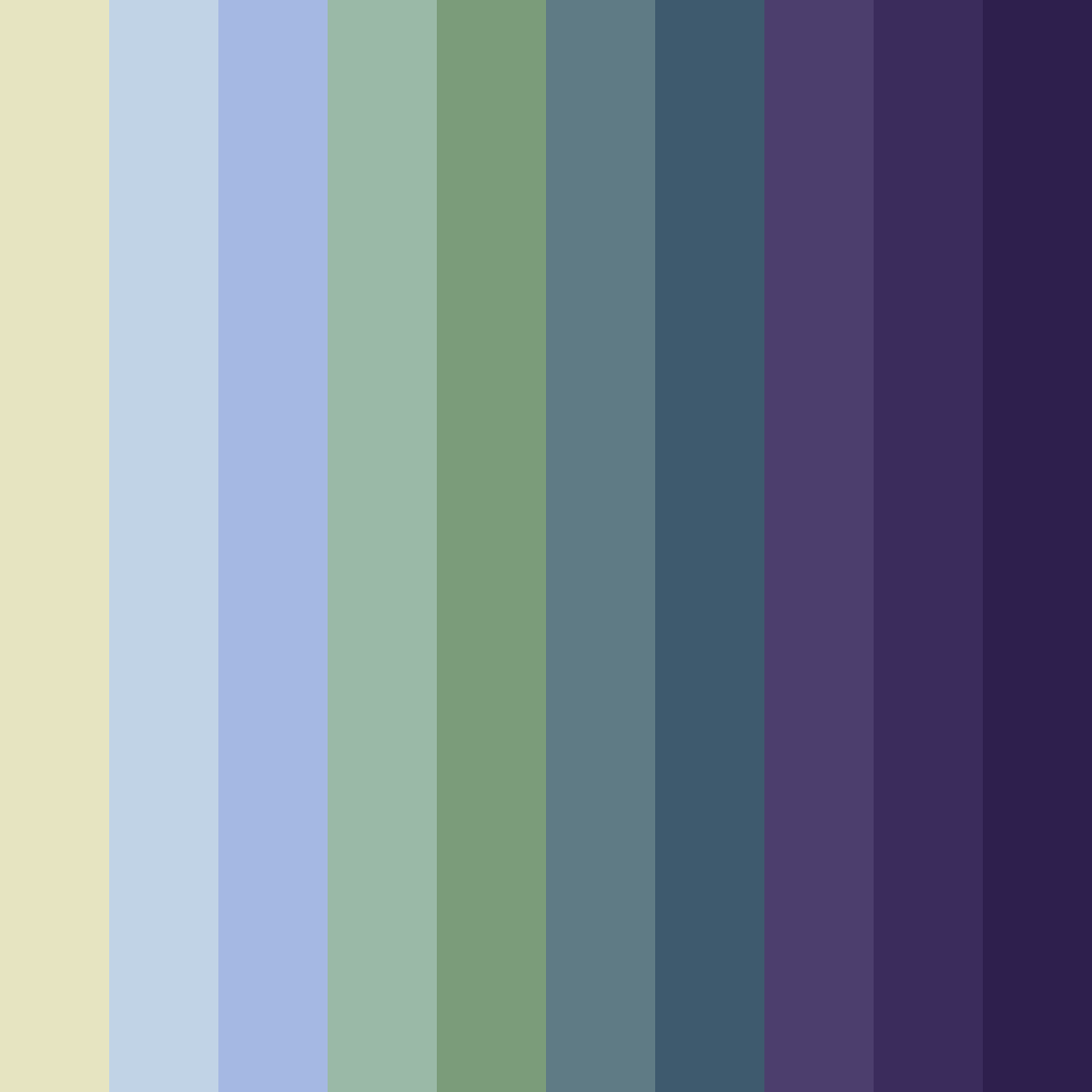 Download whimsical twilight color palette PNG image (square)