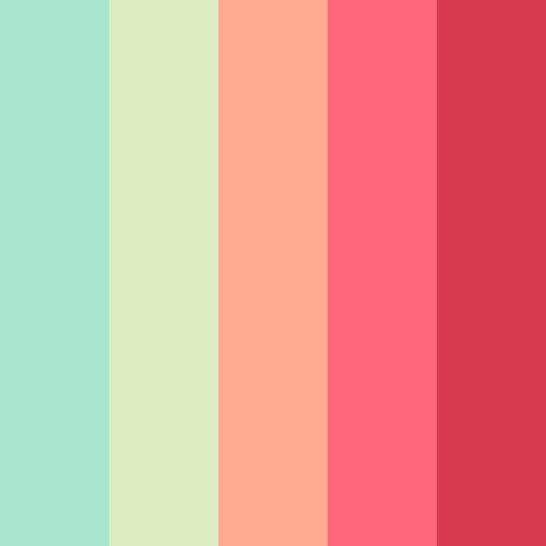 Download emerald dawn color palette PNG image (square)