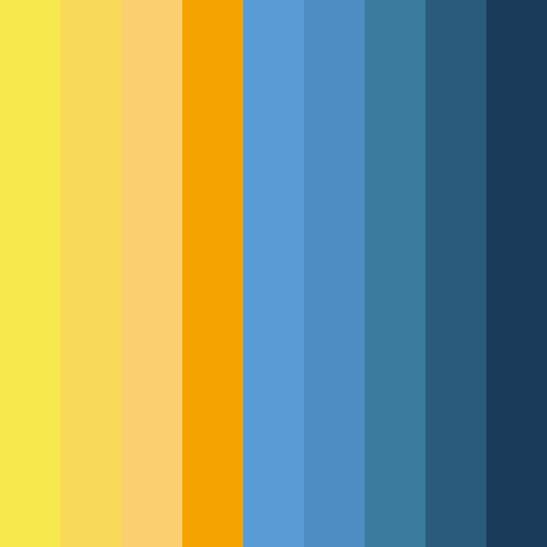 Download sunny azure dreams color palette PNG image (square)