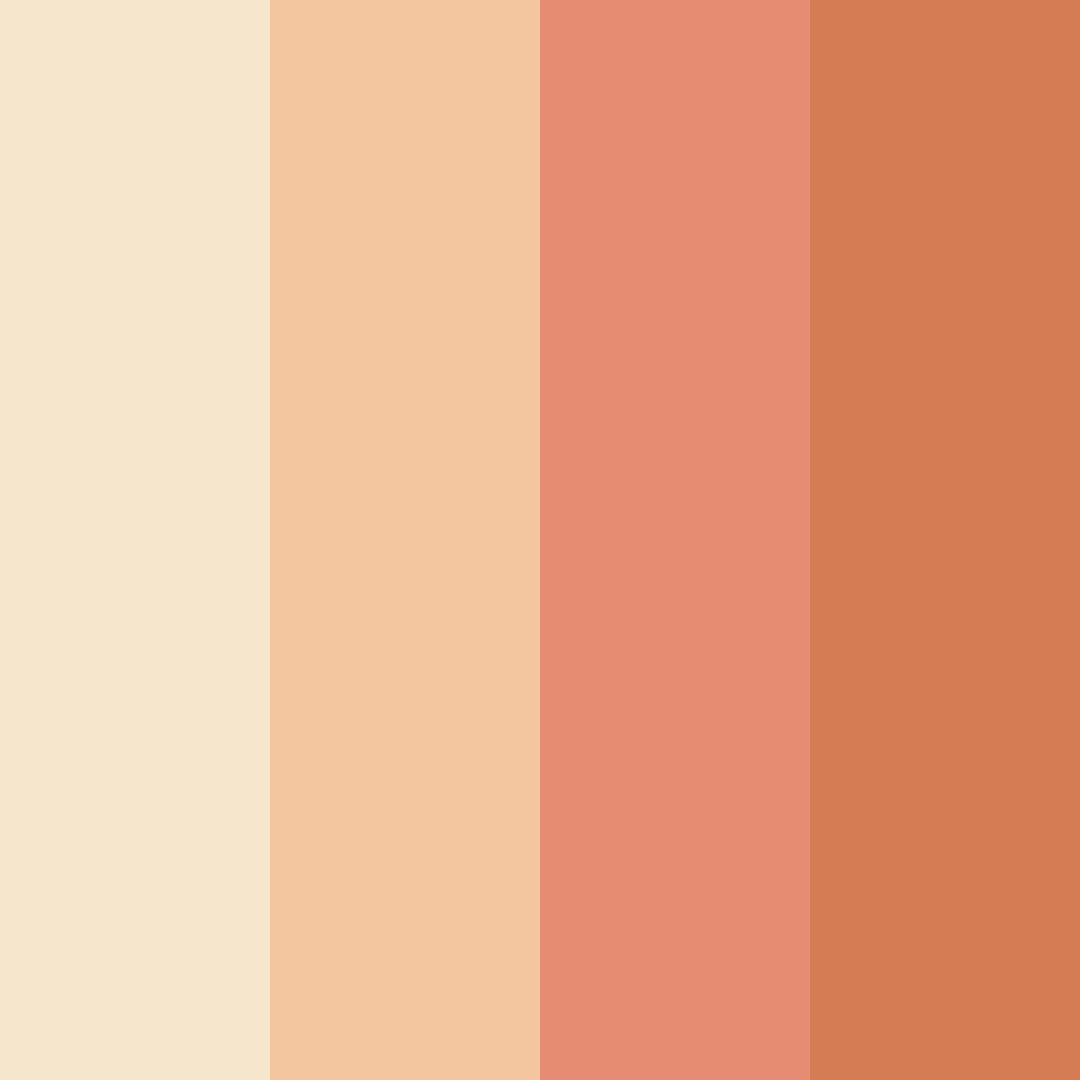 Download peach sunset color palette PNG image (square)