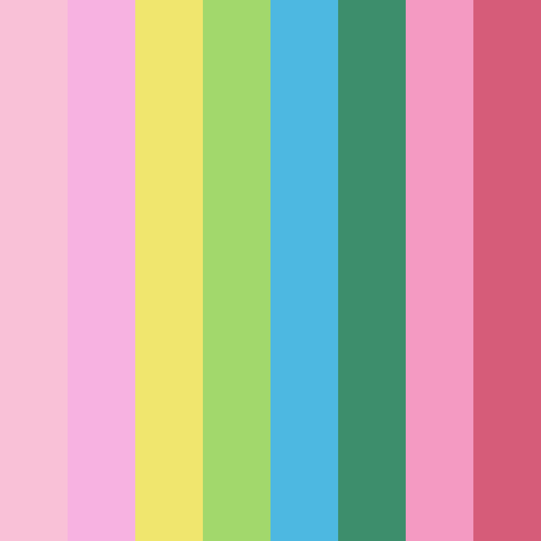 Download whimsical summer bliss color palette PNG image (square)