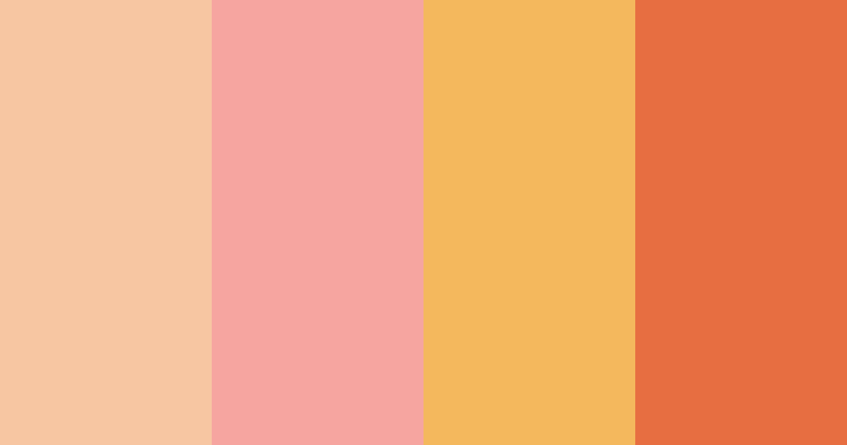Download vibrant coral color palette PNG image (landscape)