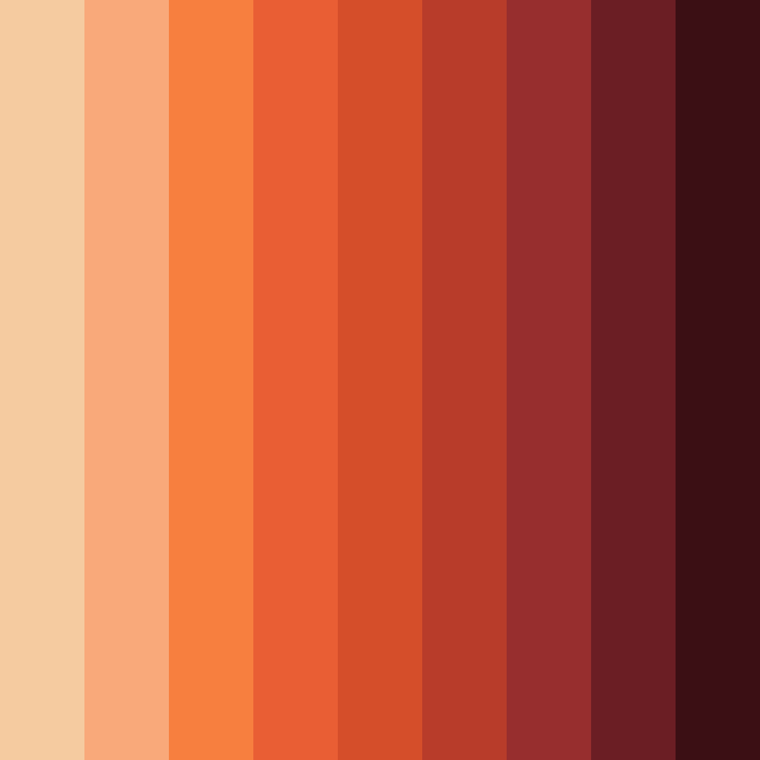 Download sunset orange color palette PNG image (square)