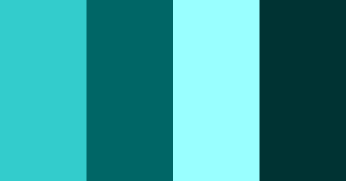 Download turquoise sea gradient color palette PNG image (landscape)