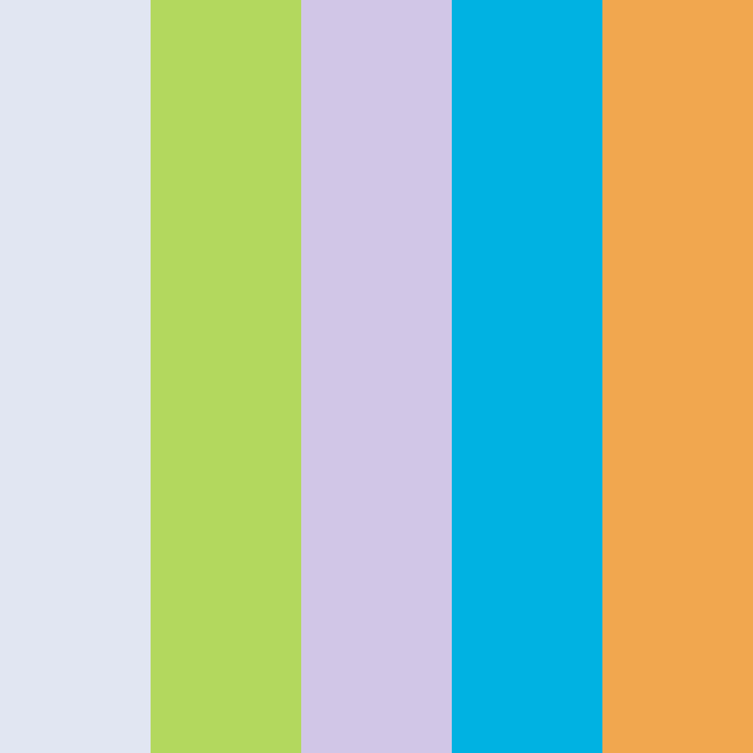 Download colorful garden color palette PNG image (square)