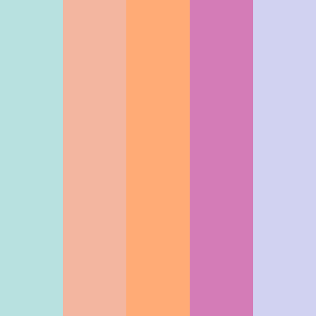 Download coral breeze serenade color palette PNG image (square)