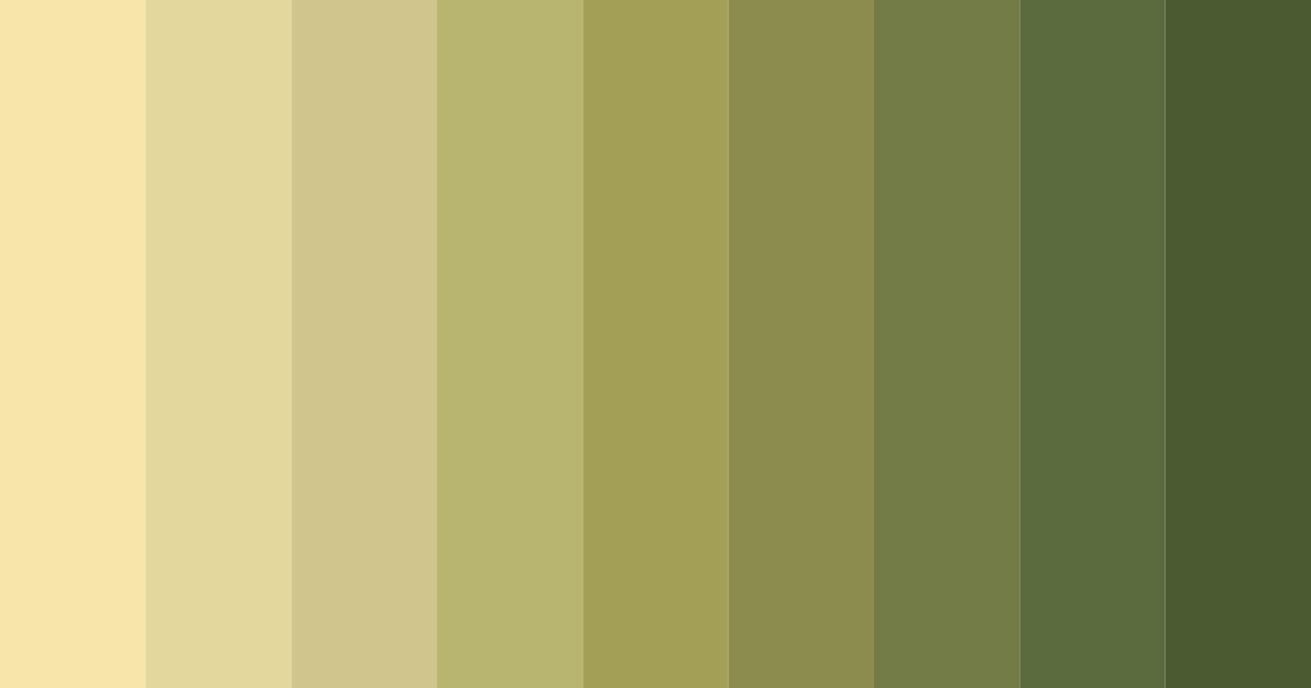 Download muted yellow color palette PNG image (landscape)