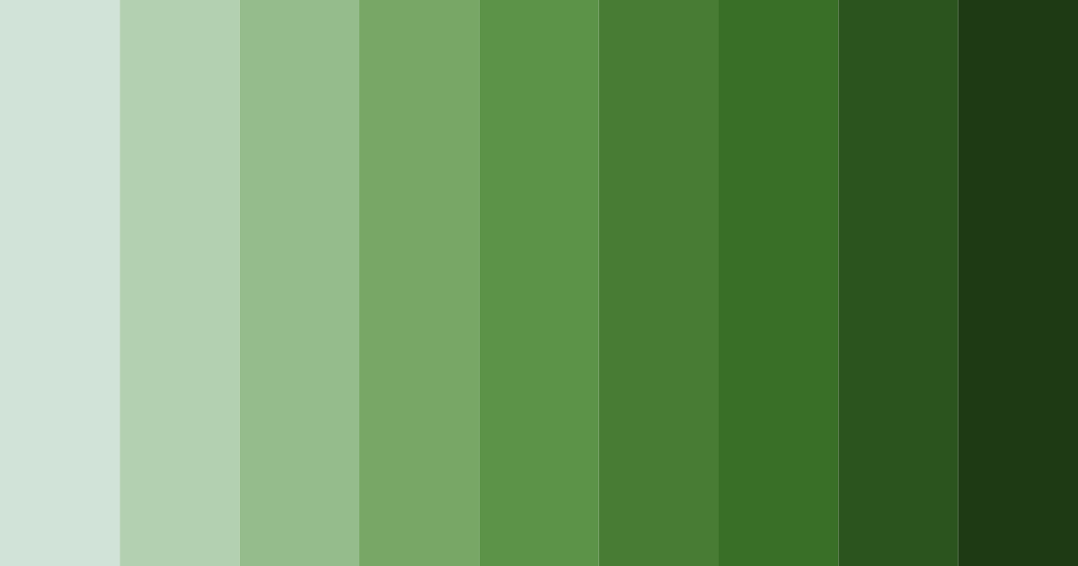 Download muted green shades color palette PNG image (landscape)