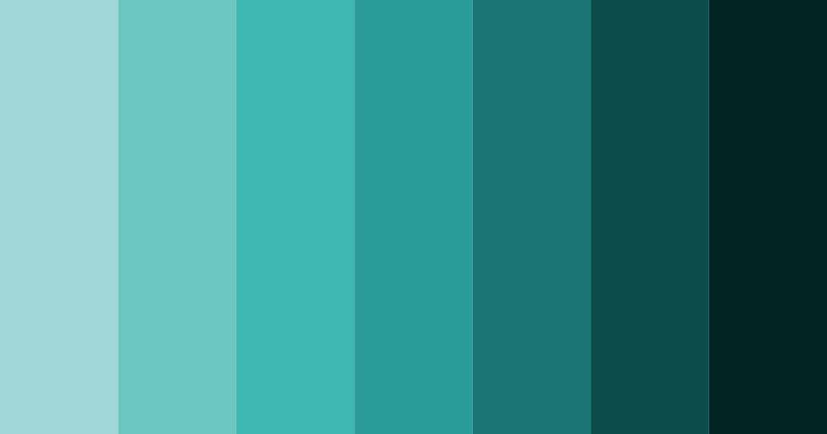 Download teal dreams color palette PNG image (landscape)