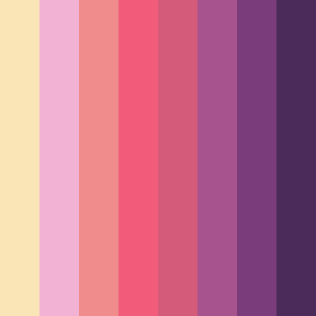 Download romantic blossoms color palette PNG image (square)