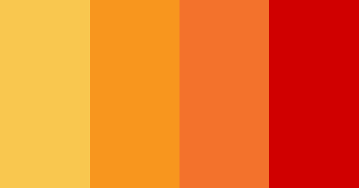Download vibrant orange red color palette PNG image (landscape)