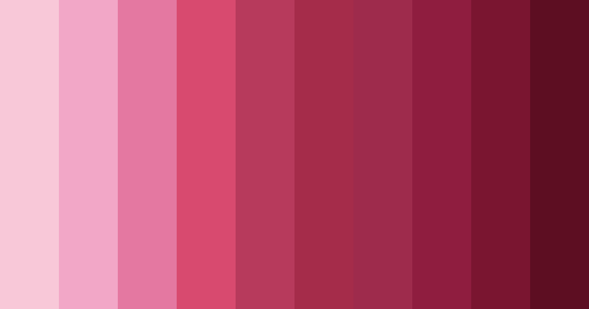 Download pink flowers color palette PNG image (landscape)