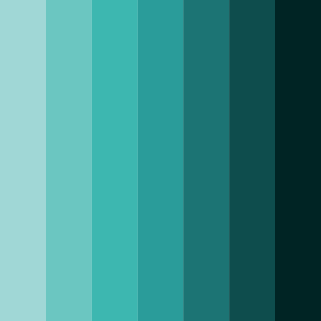 Download teal dreams color palette PNG image (square)