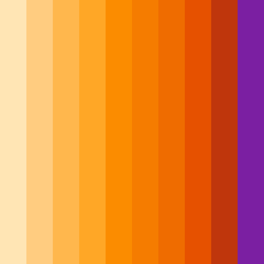 Download sunset citrus harmony color palette PNG image (square)