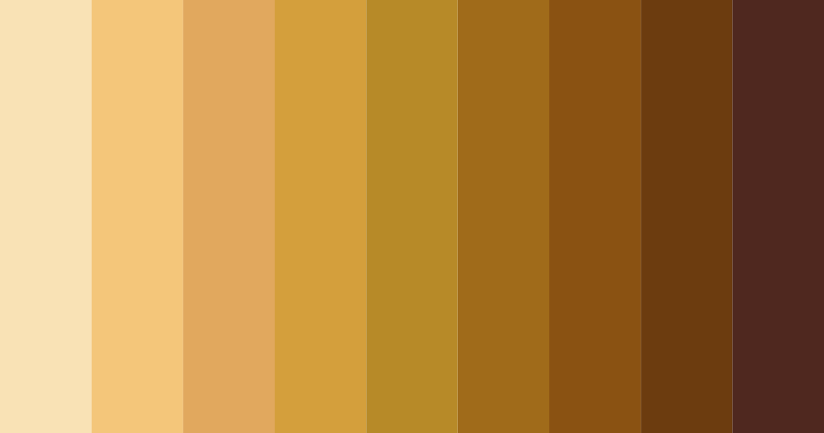 Download golden ochre shades color palette PNG image (landscape)