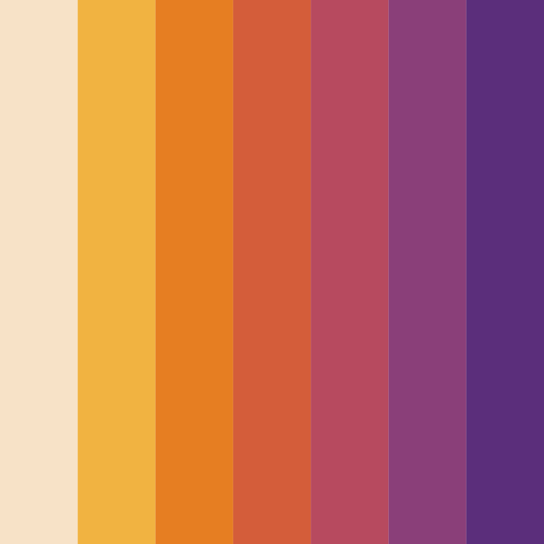 Download sunset sorbet color palette PNG image (square)