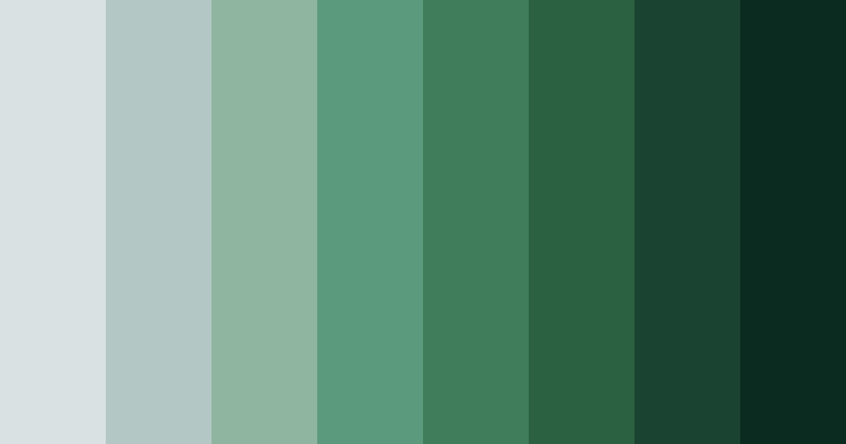 Download shades of moss green color palette PNG image (landscape)