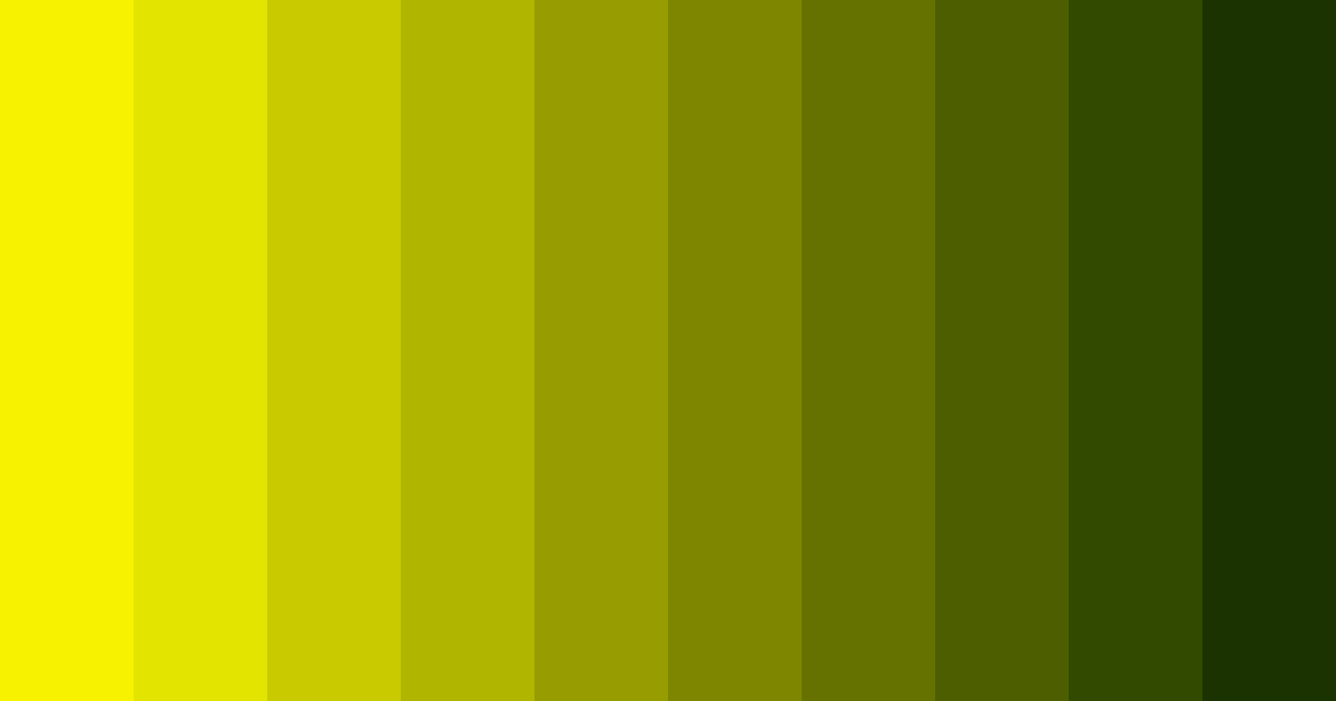 Download shades of yellow color palette PNG image (landscape)