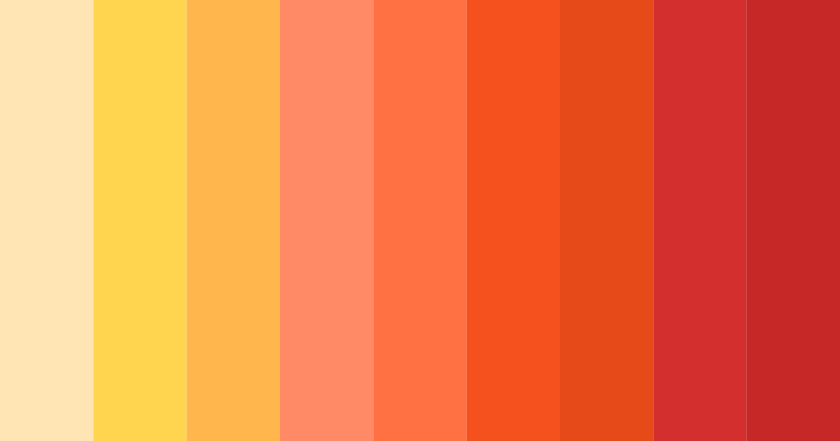 Download warm orange color palette PNG image (landscape)
