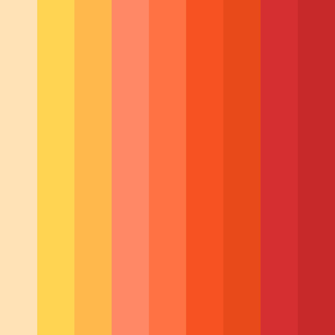 Download warm orange color palette PNG image (square)