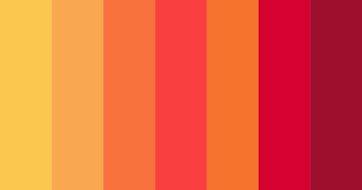 Download bold orange sunset color palette PNG image (landscape)
