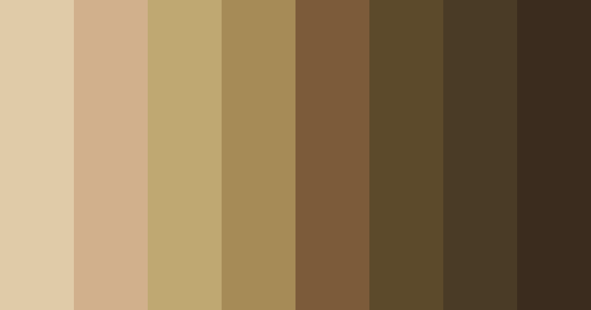 Download shades of brown color palette PNG image (landscape)