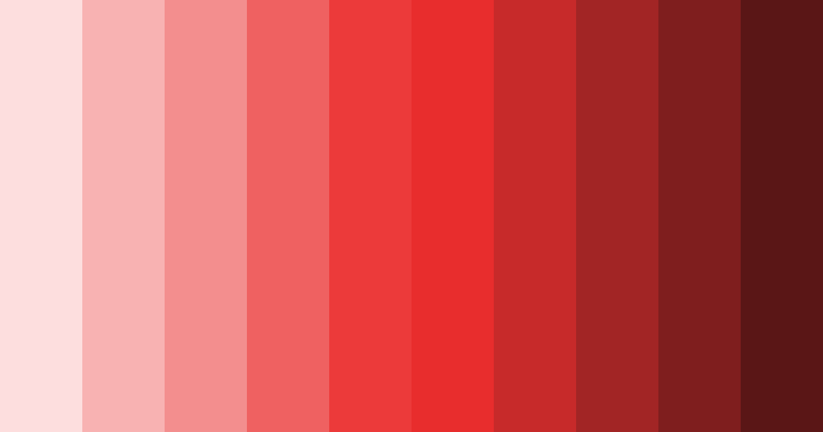 Download cardinal red shades color palette PNG image (landscape)