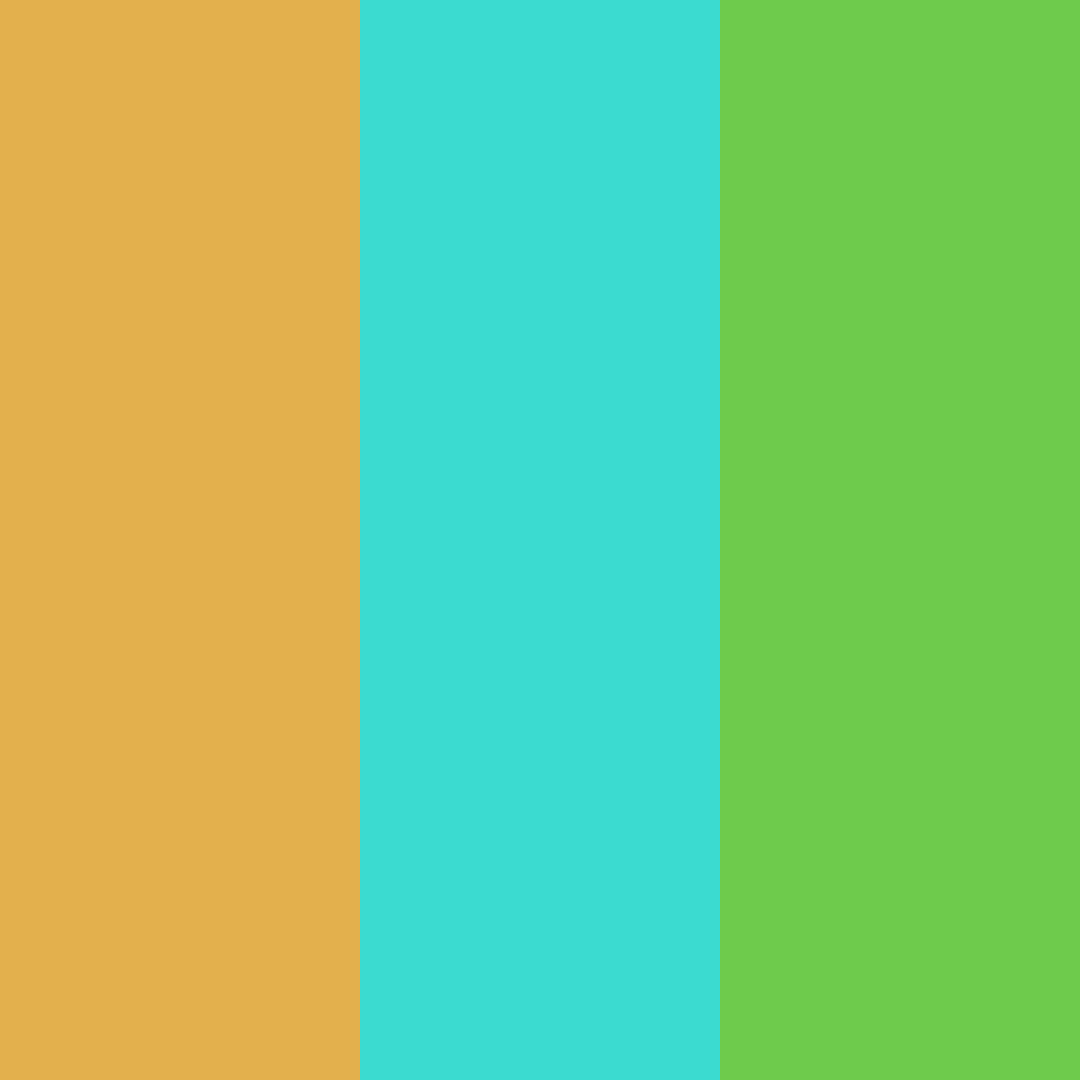 Download bright gold and turquoise green color palette PNG image (square)