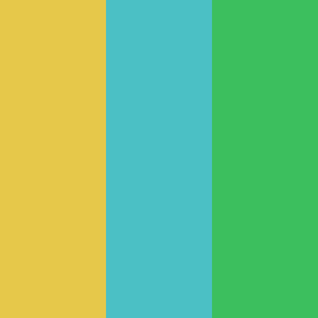 Download bright gold and turquoise color palette PNG image (square)