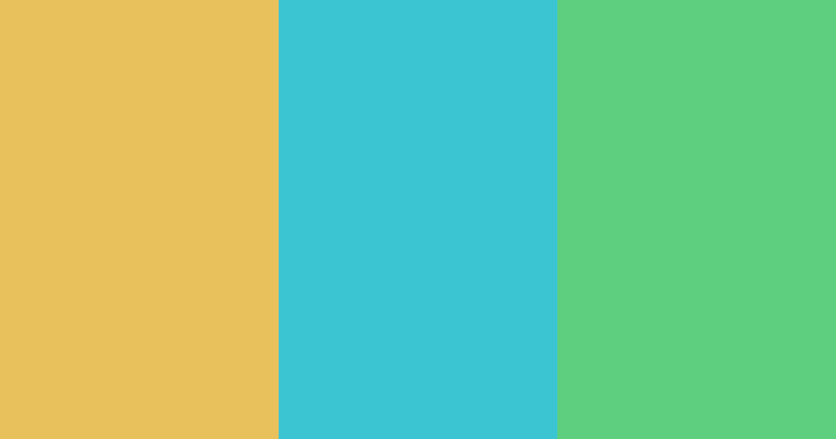 Download bright gold and turquoise green color palette PNG image (landscape)
