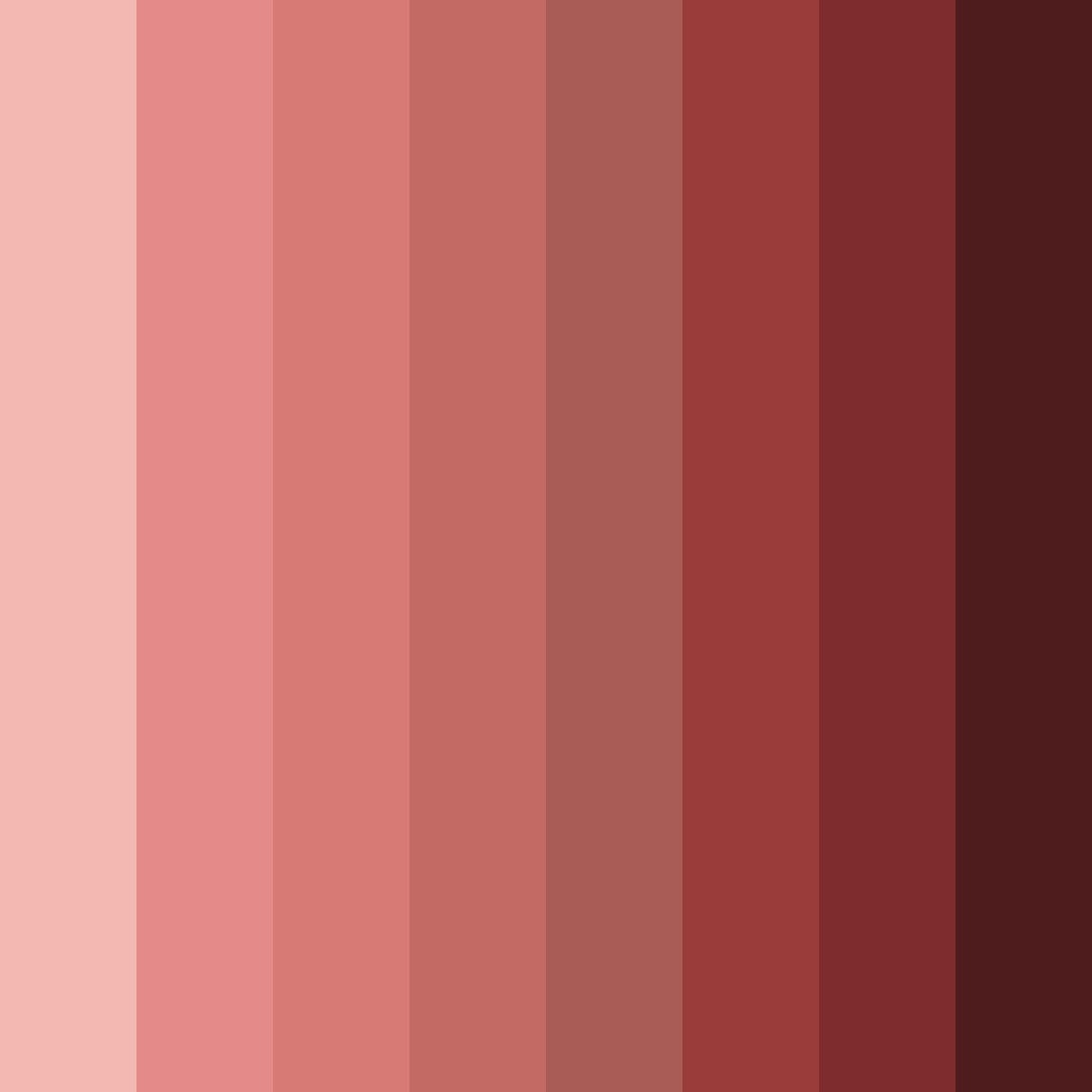 Download shades of red color palette PNG image (square)