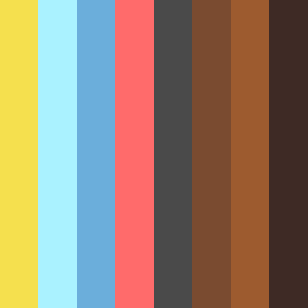 Download mystery in primary tones color palette PNG image (square)