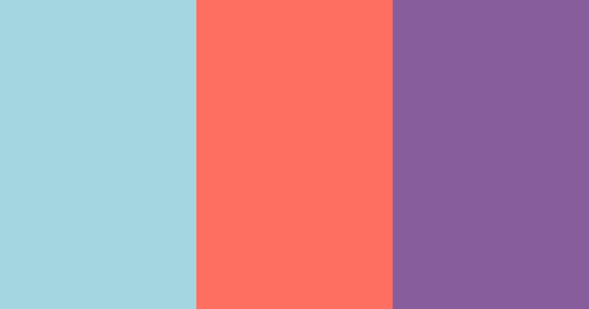 Download mint coral purple color palette PNG image (landscape)