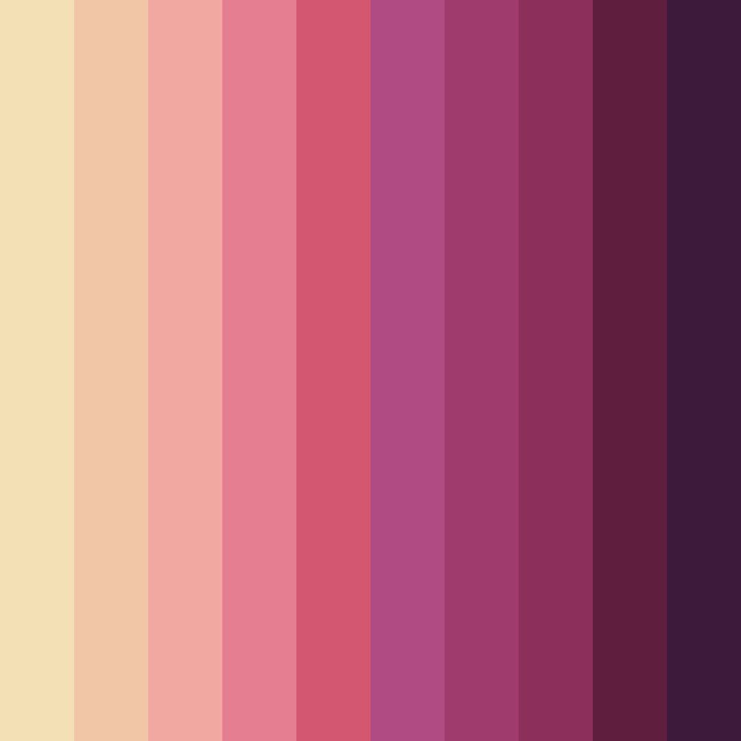 Download sunset blossoms color palette PNG image (square)