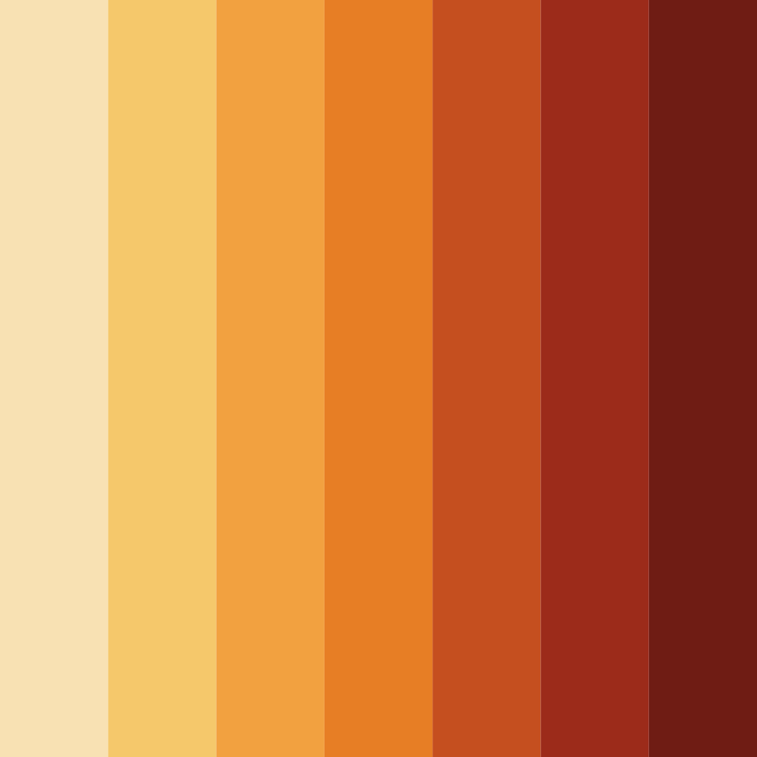 Download warm orange color palette PNG image (square)
