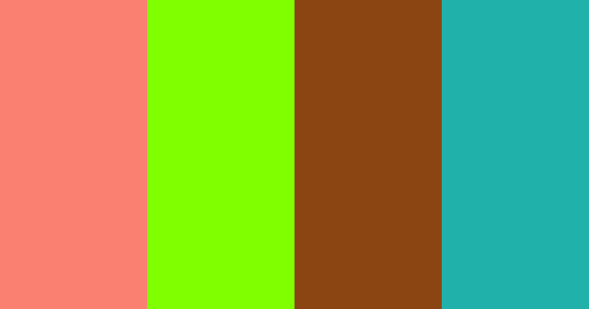 Download salmon green saddle teal color palette PNG image (landscape)